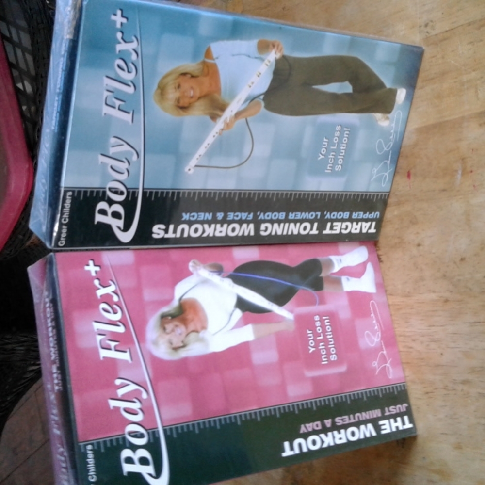 Woman's VHS new exercise tapes Greer childens Body Flex never opened
